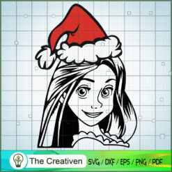 Princess Disney Christmas Hat SVG, Disney Princess SVG, Christmas SVG