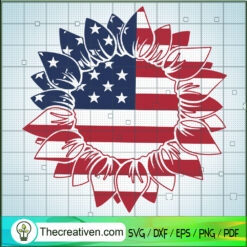 USA Flag Flower SVG, USA Flag SVG, American SVG