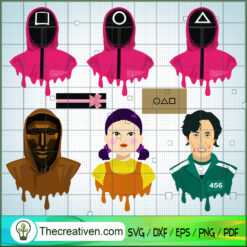 Squid Game Characters Bundle SVG Cut File for Cricut & Silhouette