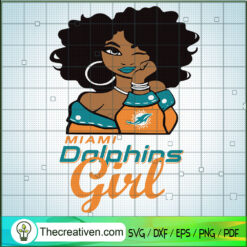 Miami Dolphins Girl SVG, Miami Dolphins Logo SVG, NFL Team SVG