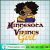 Minnesota Vikings Girl SVG, Minnesota Vikings Logo SVG, NFL Team SVG