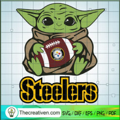 Baby Yoda Steelers SVG, Baby Yoda SVG, NFL Team SVG
