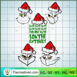 Grinch Face Bundle SVG, Grinch Face SVG, Grinch Christmas SVG