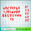 Grinch Font Alphabet SVG, The Red Words SVG, Christmas Words SVG 2 18 copy 21