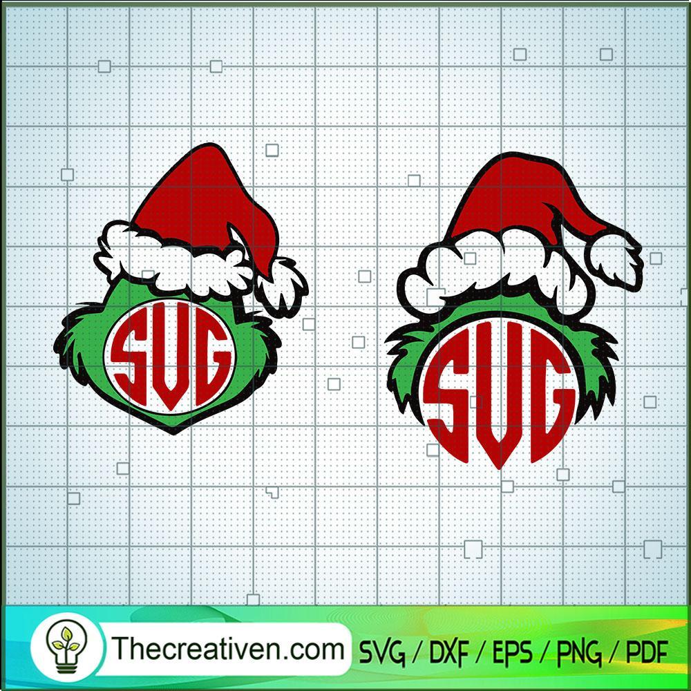 Grinch Head SVG, Christmas Hat SVG, Grinch Christmas SVG 1 Grinch Head SVG, Christmas Hat SVG, Grinch Christmas SVG