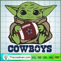 Baby Yoda Cowboys SVG, Baby Yoda SVG, NFL Sport SVG