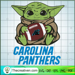 Baby Yoda Caroline Pamthers SVG, Baby Yoda SVG, NFL Sport SVG