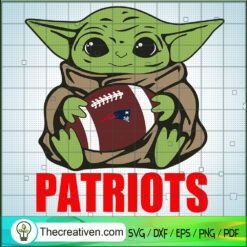 Baby Yoda Patriots SVG, Baby Yoda SVG, NFL Sport SVG