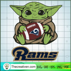 Baby Yoda LA Rams SVG, Baby Yoda SVG, NFL Sport SVG