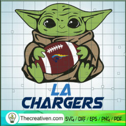 Baby Yoda LA Chargers SVG, Baby Yoda SVG, NFL Sport SVG
