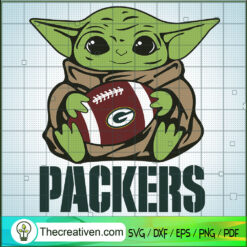 Baby Yoda Packers SVG, Baby Yoda SVG, NFL Team SVG