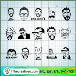 Bad Bunny Bundle SVG, Bad Boy SVG, Singer SVG