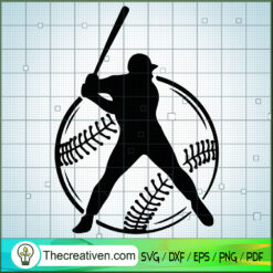 Baseball Player SVG, Grunge Baseball SVG, Sports SVG