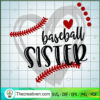 Baseball Sister SVG, Grunge Baseball SVG, Sports SVG