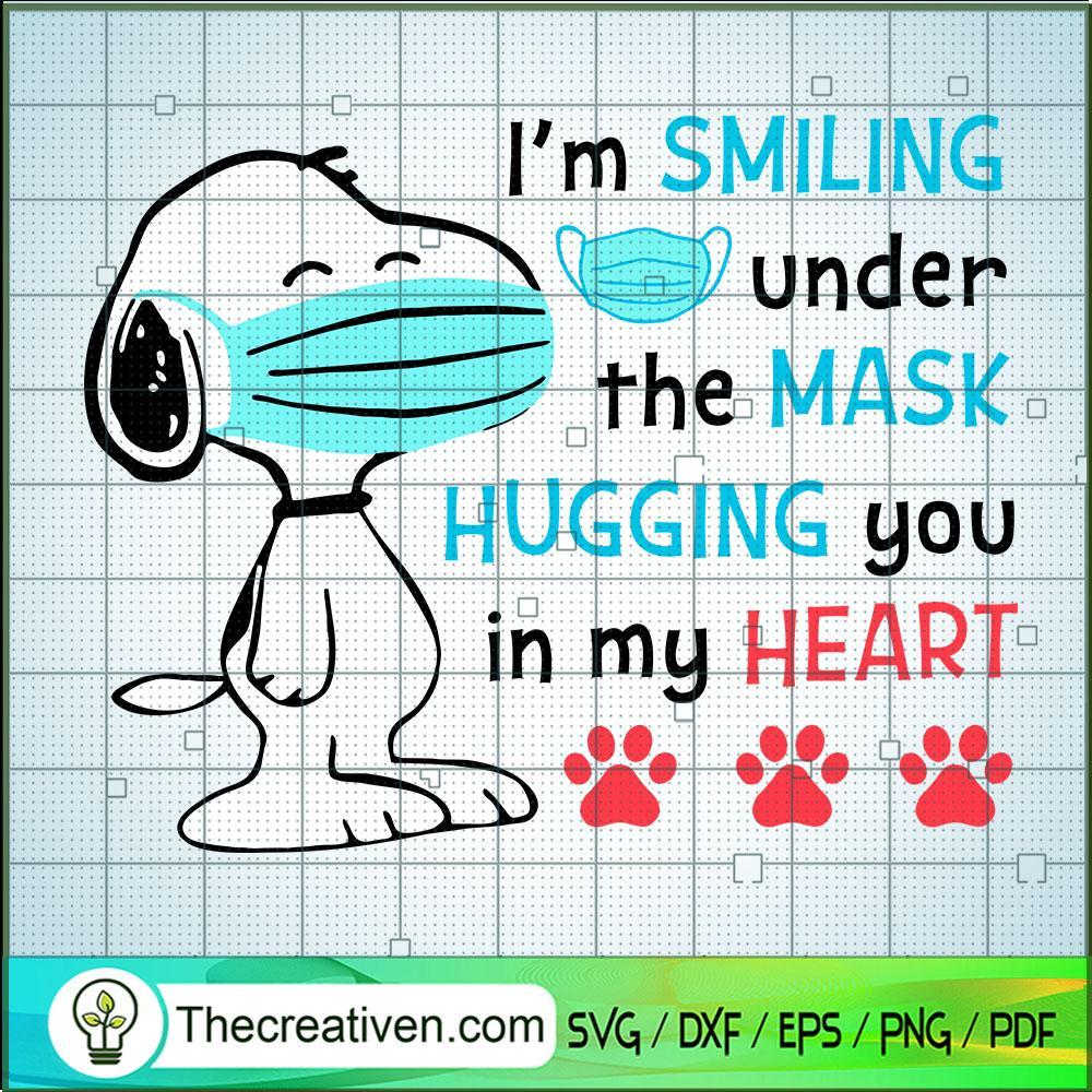 I'm Smiling Under The Mask Hugging You SVG Cut File fo Design 47329 1 I'm Smiling Under The Mask Hugging You SVG Cut File fo Design 47329
