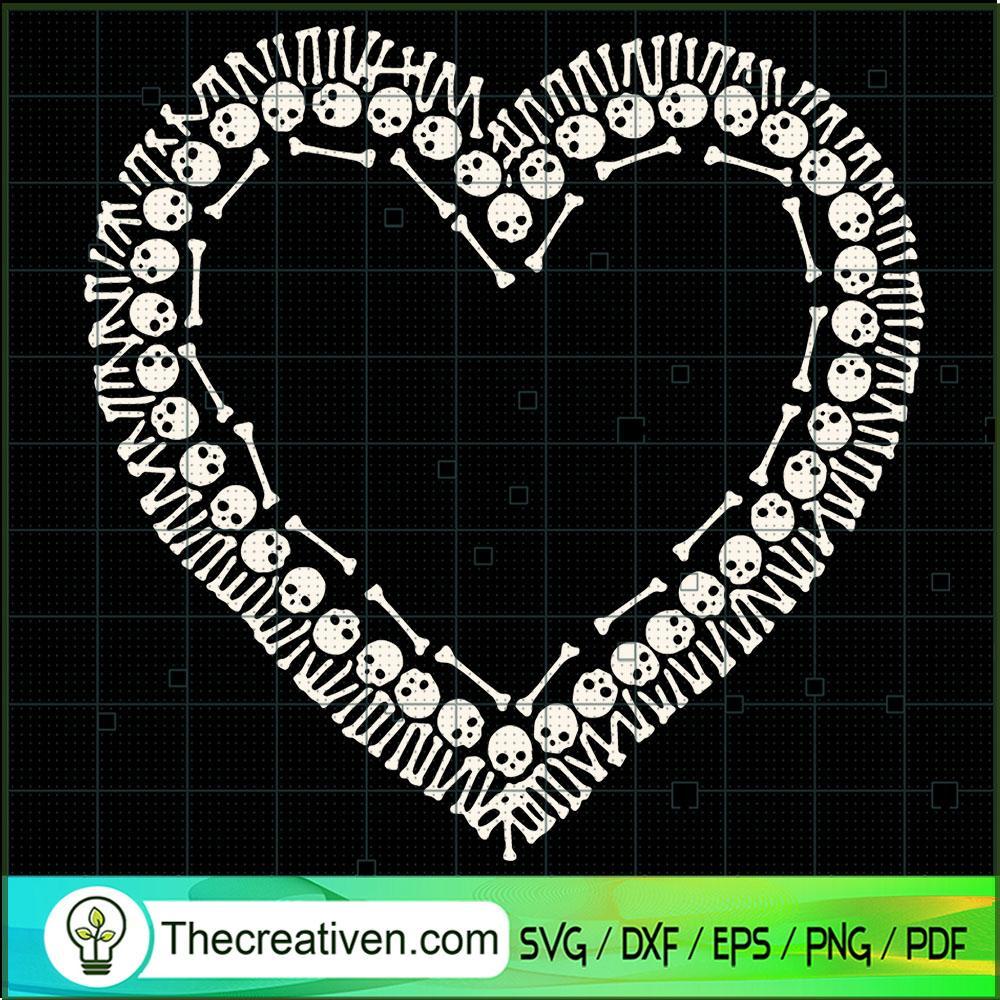 Heart Skeleton SVG Cut File for Cricut & Silhouette 1 Heart Skeleton SVG Cut File for Cricut & Silhouette