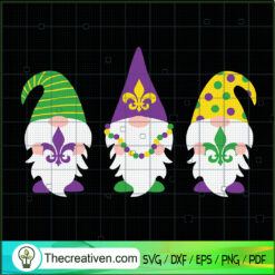Three Gnomes Mardi Gras Day SVG, Gnomes SVG, Mardi Gras SVG