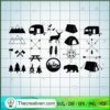 Camping Bundle SVG, Wildlife Clipart, Wildlife SVG, Happy Camper SVG