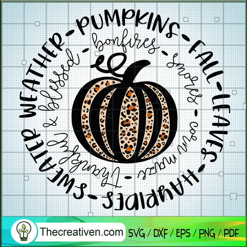 Weather Pumpkins Fall Leaves SVG Cut File for Cricut 1 Weather Pumpkins Fall Leaves SVG Cut File for Cricut
