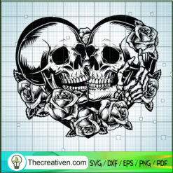 Skull Lovers SVG, Dead Skeleton Love SVG, Gothic SVG