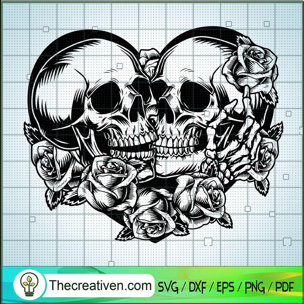 Skull Lovers SVG, Dead Skeleton Love SVG, Gothic SVG 1 Skull Lovers SVG, Dead Skeleton Love SVG, Gothic SVG