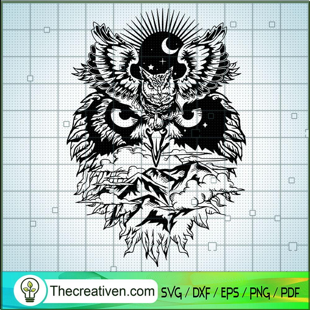 Owl Scare Face SVG, Owl SVG, Animals SVG 1 Owl Scare Face SVG, Owl SVG, Animals SVG
