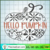 Hello Pumpkin SVG, Pumpkin SVG, Halloween SVG