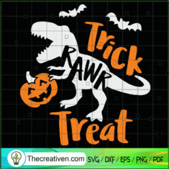 Trick Rawr Treat SVG Cut File for Cricut & Silhouette Design 46036