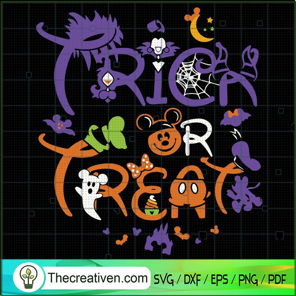 Trick Or Treat Disney SVG Cut File for Cricut & Silhouette 1 Trick Or Treat Disney SVG Cut File for Cricut & Silhouette