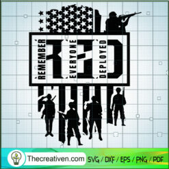 Remember Everyone Deployed SVG, R.E.D SVG, USA Flag SVG