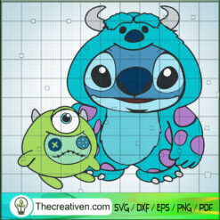 Monster Inc Stitch SVG, Stitch SVG, Monsters University SVG