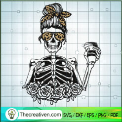 Mom Skull Skeleton SVG Cut File for Cricut & Silhouette
