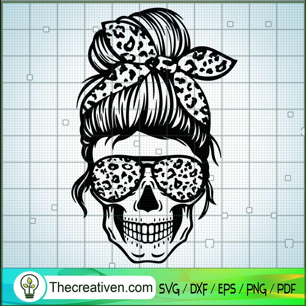 Leopard Mom Skull SVG Cut File for Cricut & Silhouette 1 Leopard Mom Skull SVG Cut File for Cricut & Silhouette