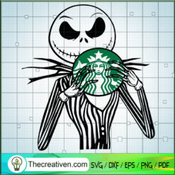 Jack Skellington Starbucks SVG Cut File for Cricut & Silhouette
