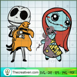 Jack Skellington Sally SVG Cut File for Cricut & Silhouette