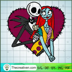 Jack And Sally Love SVG Cut File for Cricut & Silhouette