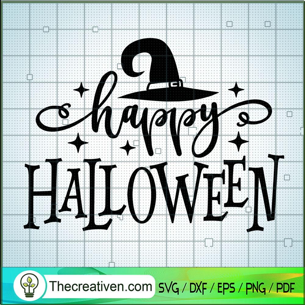 Happy Halloween Witch SVG Cut File for Cricut & Silhouette 1 Happy Halloween Witch SVG Cut File for Cricut & Silhouette