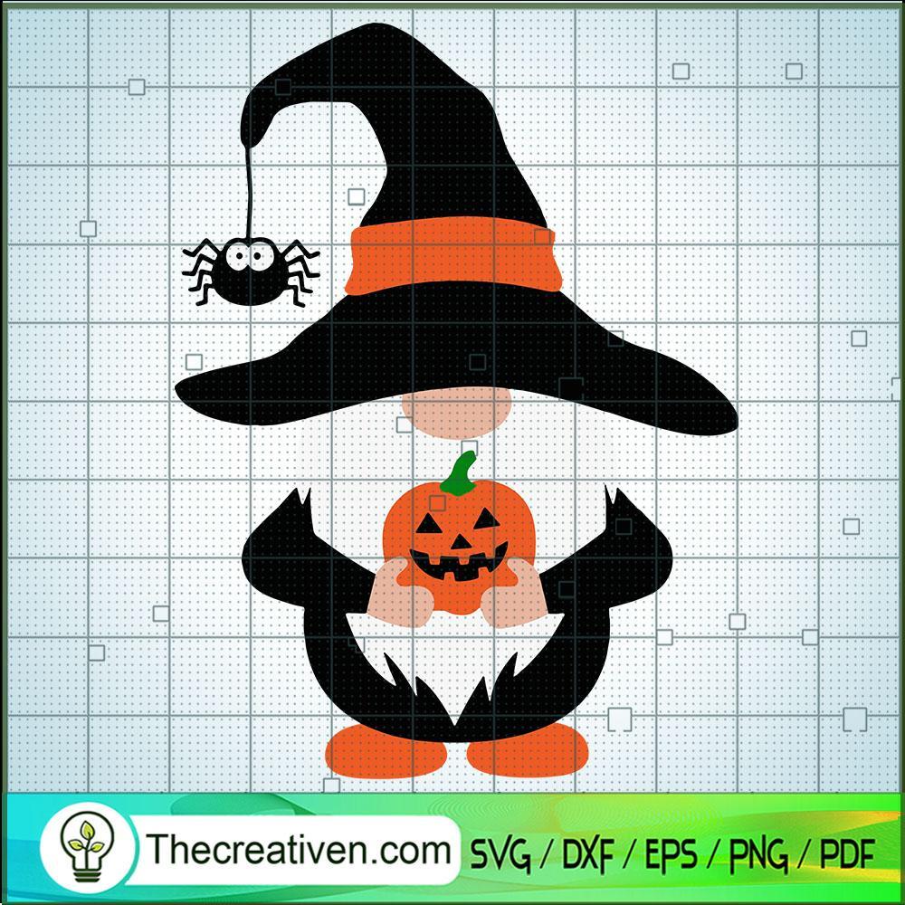 Gnome With Pumpkin SVG Cut File for Cricut & Silhouette 1 Gnome With Pumpkin SVG Cut File for Cricut & Silhouette