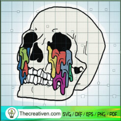 Skull Cry Colorful Tears SVG Cut File for Cricut & Silhouette
