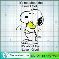It's Not About The Love I Get SVG, Snoopy Dog SVG, Cartoon SVG