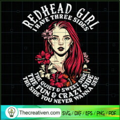 Redhead Girl I Have Three Si SVG Cut File for Cricut