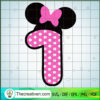 Minnie Number One SVG, Birthday Minnie SVG, Walt Disney SVG