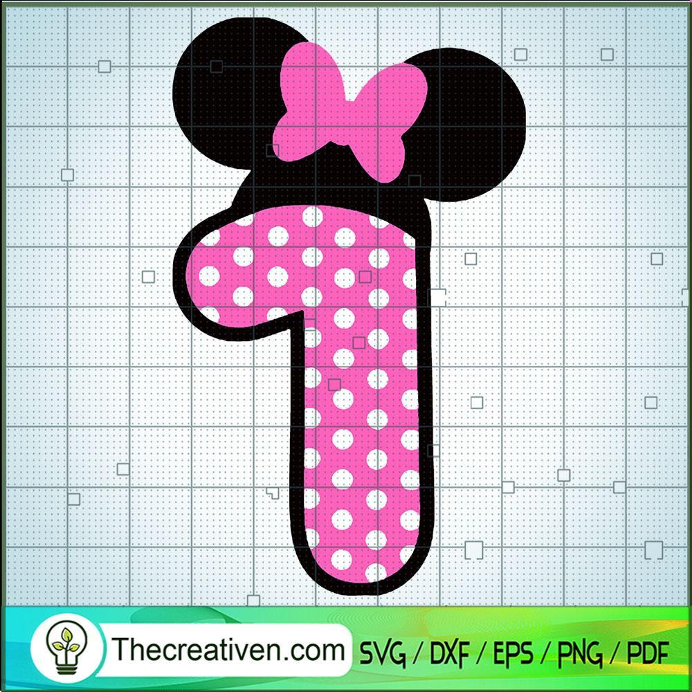Minnie Number One SVG, Birthday Minnie SVG, Walt Disney SVG 1 Minnie Number One SVG, Birthday Minnie SVG, Walt Disney SVG