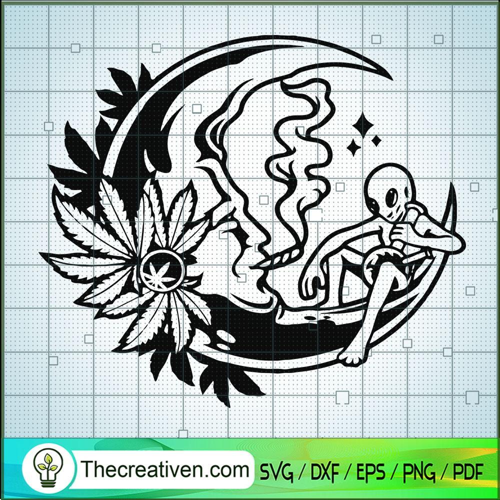 Smoking Weed Moon SVG, Smoking SVG, Weed SVG 1 Smoking Weed Moon SVG, Smoking SVG, Weed SVG