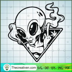 Smoking Alien SVG, Alien SVG