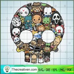 Skull Horror Movies Halloween SVG Cut File for Cricut & Silhouette