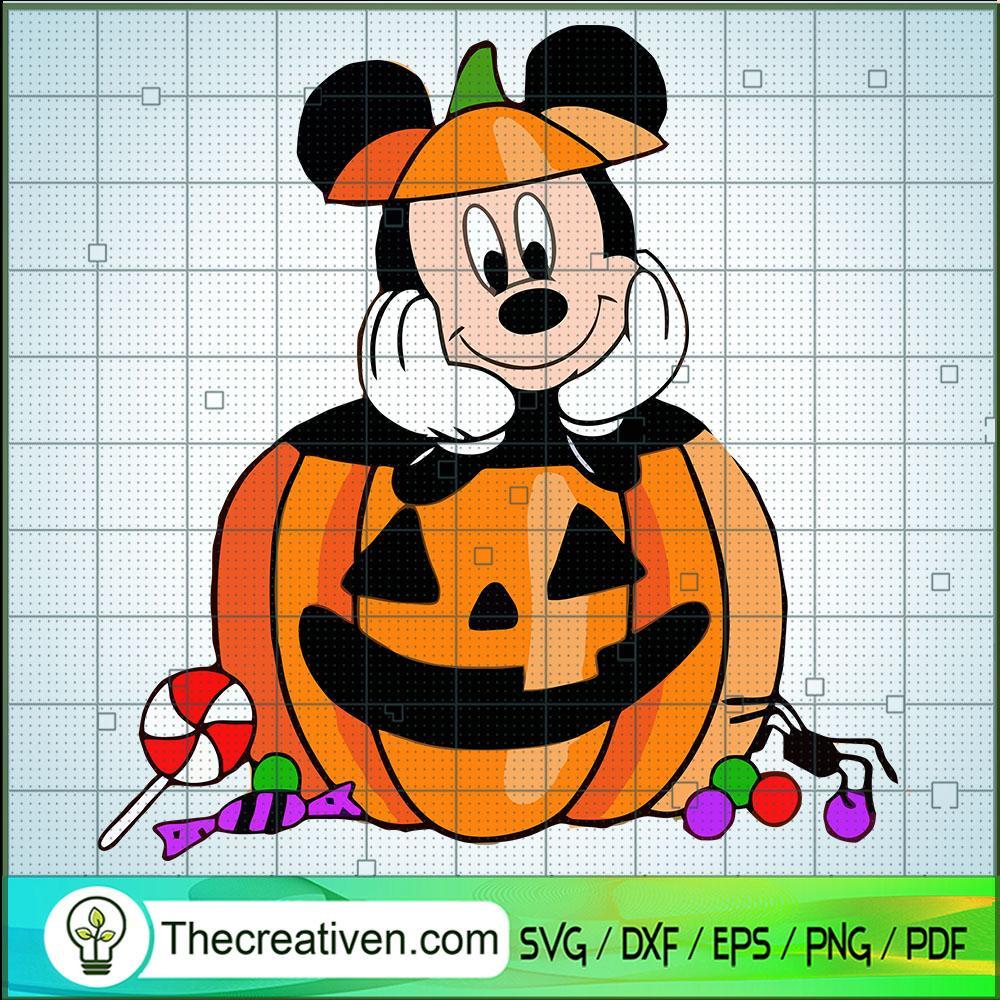 Mickey In Pumpkin Happy Halloween SVG Cut File for Cricut & Silhouette 1 Mickey In Pumpkin Happy Halloween SVG Cut File for Cricut & Silhouette