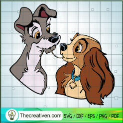 Lady And The Tramp SVG, The Tramp SVG, Cartoon Movie SVG