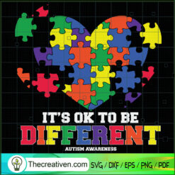 Its Ok To Be Different Puzzl SVG Cut File for Cricut
