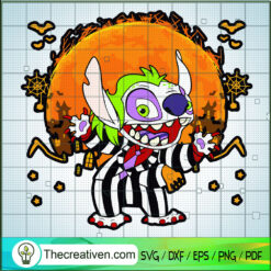 Disney Stitch Beetlejuice Ha SVG Cut File for Cricut